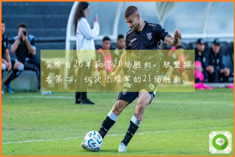 黄蜂自26年获得20场胜利，联盟排名第二，仅次于绿军的21场胜利。